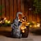 Glitzhome® 18.5" LED 4-Tier Elephant & Pot Outdoor Fountain